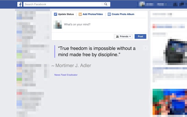 News Feed Eradicator replacing Facebook’s newsfeed